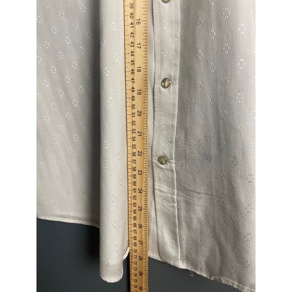 VINTAGE DEE CEE BRAND MEN WESTERN RANCHER COWBOY WHITE SNAP PEARL SHIRT Sz 16 - Picture 7 of 8